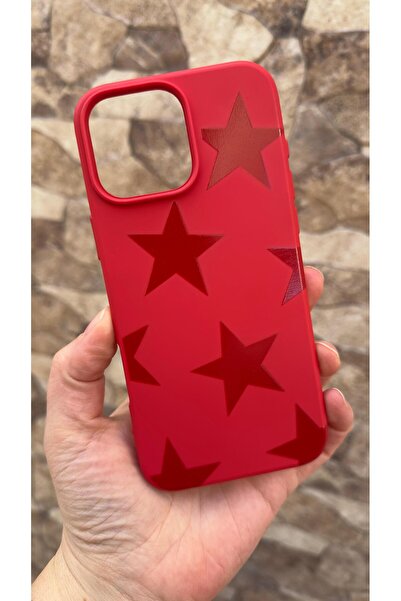 Vip Case iPhone 15 Pro Max Compatible Red Star Silicone Shock Absorbing Class...