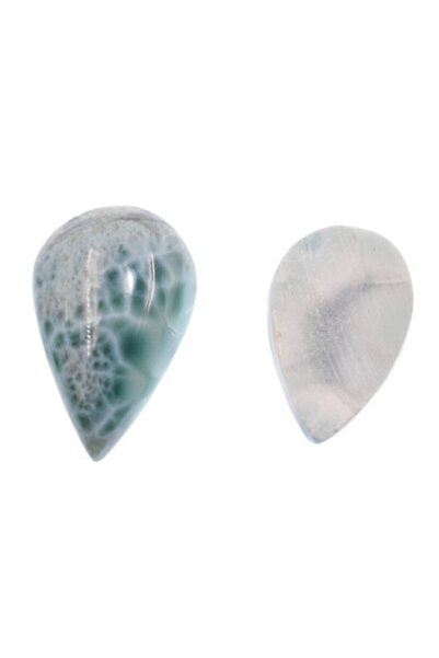 Generic أحجار لاريمار دومينيكانية 42.2 × 27 مم - أحجار كريمة مصقولة أصلية سائبة