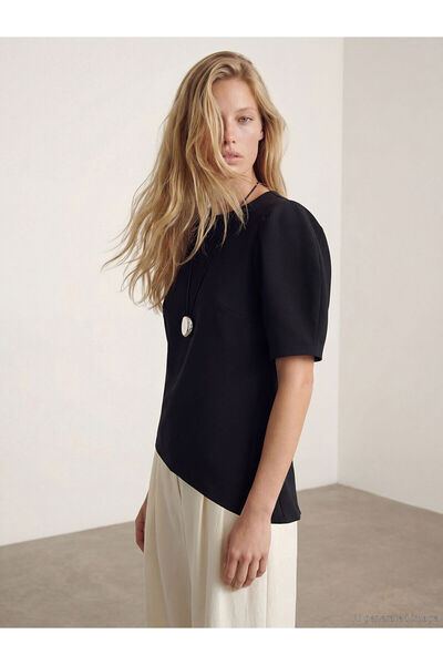 LC Waikiki Peak New Season Watermelon Sleeve Asymmetrical Blouse