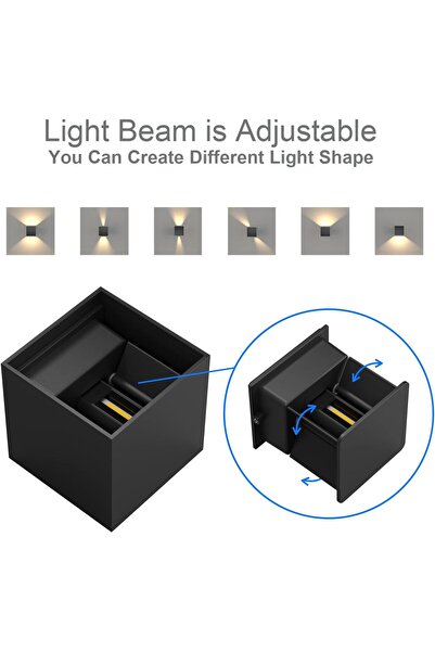 K-Bright 12W Outdoor Wall Light Waterproof IP65 LED Wall Lighting Indoor Outdoor Modern Aluminium Wa