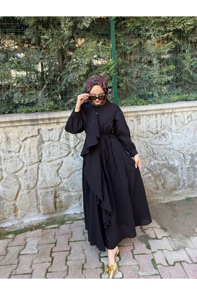 W WARGA Volan Ruffled Hijab Dress