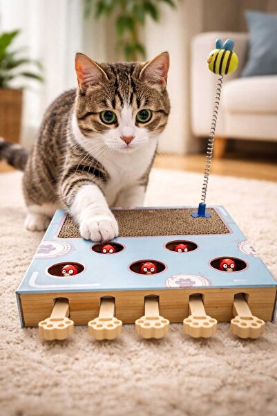 glamura Jucărie Interactivă 3-1 pentru Pisici, Ansamblu de Joacă Whack-a-Mole...