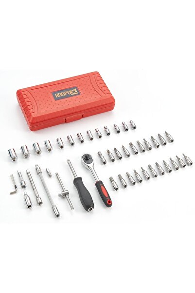 Generic 1/4 Inch Ratchet Wrench Set 46 Pieces with Metric Bits and Extension Bar