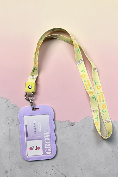 Şehir Online Mağazacılık Cute Rabbit Patterned Neck Strap Wavy Id Badge and I...