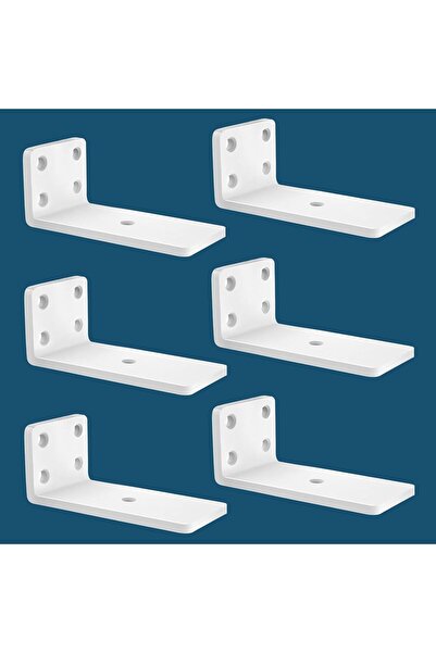 MLOQI Set of 6 Shelf supports, 10cm, white