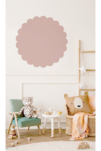 WALLHUMAN Стикер за стена с вълнообразен кръг – стикер с пастелни цветове и м...