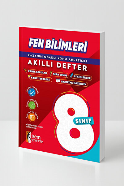 İsem Yayıncılık 8. Sınıf Fen Bilimleri Akıllı Defter Konu Anlatımlı (2026 BASKI)