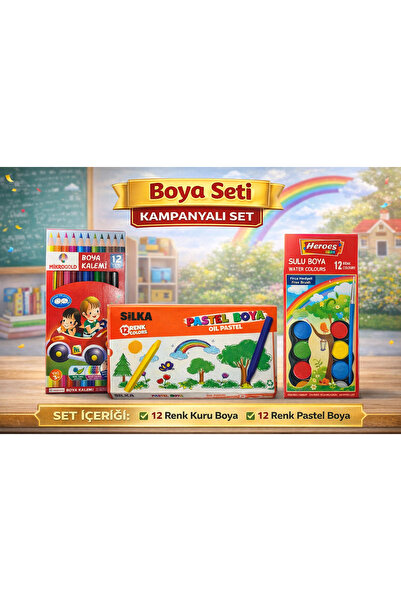 W-Design Set of 3 Micro Dry Pencil Paints 12 Colors + Silka Pastel Paints 12 ...