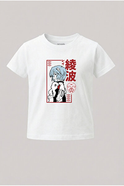 nirvoda Παιδικό μπλουζάκι Rei Ayanami Neon Genesis Evangelion με στάμπα για π...