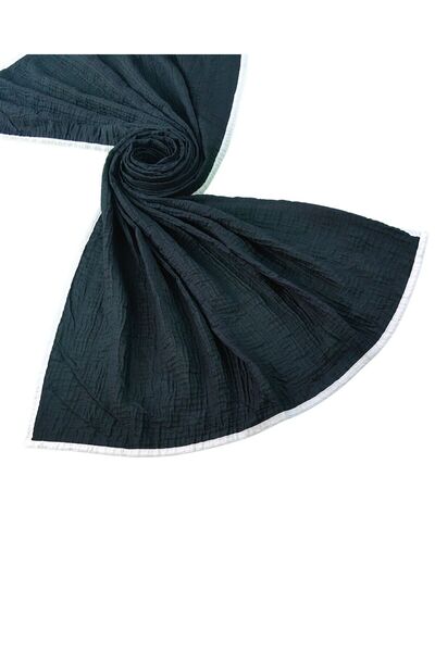 mim eşarp Piped Muslin Solid Color Shawl 90X190Cm