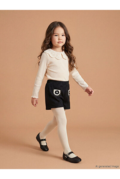 LC Waikiki M&B Collection Beige Peter Pan collar Girls Blouse Shorts and Pant...