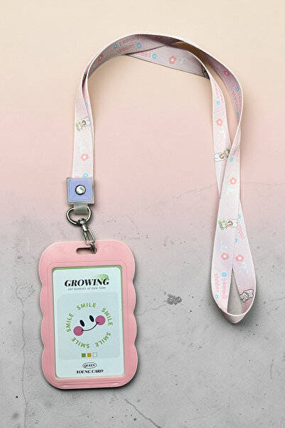 Şehir Online Mağazacılık Cute Rabbit Patterned Neck Strap Wavy Id Badge and I...