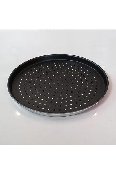 ÖZDEMİR METAL Alüminyum Teflon Tabanlı, Delikli Pizza Tavası 40 Cm