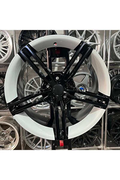RC 17 inç 4x108 Ford Fiesta Courier Uyumlu Porsche Taycan Siyah, Beyaz Jant M...
