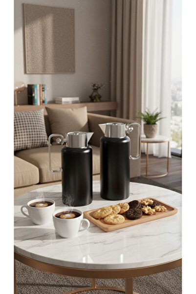 Generic 1-liter tea or coffee thermos set