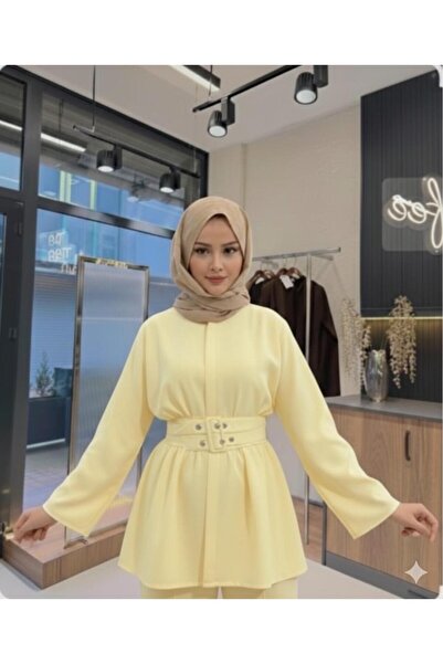 YS BUTİK SAHRA KEMER DETAYLI GÖMLEK