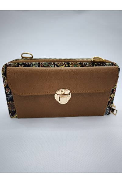 EliziBySevim Otantik Mozaik Desen Cüzdan ve Omuz Çantası
