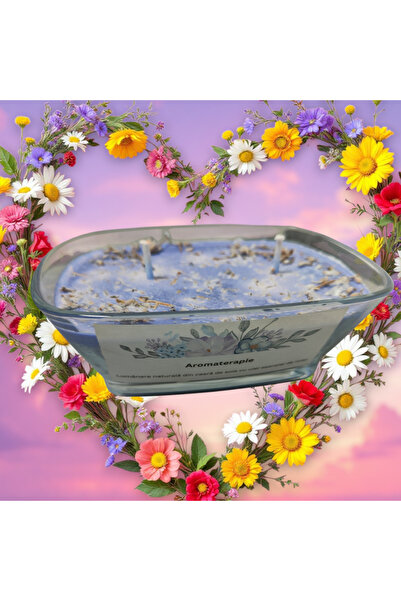 OEMS Lumânare din ceară de soia cu lavandă și liliac