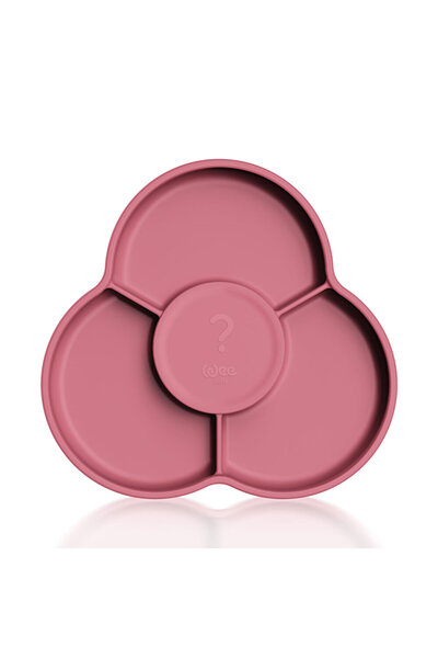 Wee Baby طبق نانينوم سيليكون سربرايز باللون الوردي (قطعتين)
