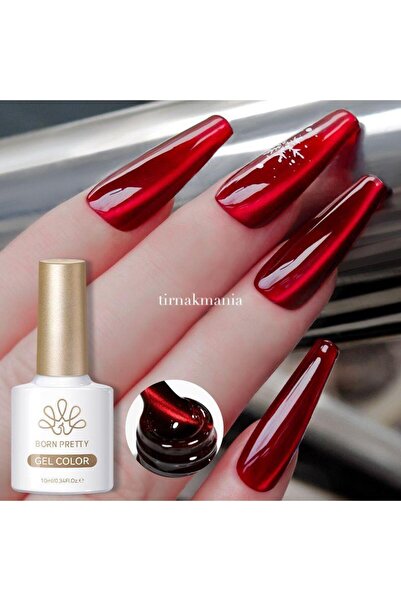 Born Pretty 10ml Hema Tpo Free Ruby Red Mirror Cat Magnetic Gel Ultra Shine M...