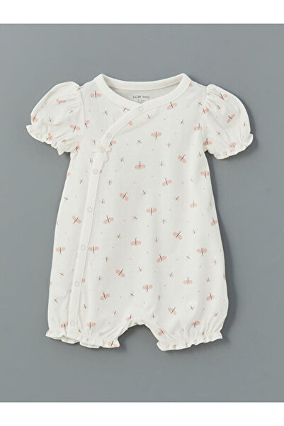 LC Waikiki Rmz Gi̇yi̇m Farkiyla Printed Baby Girl Romper and Snap-On Bodysuit...