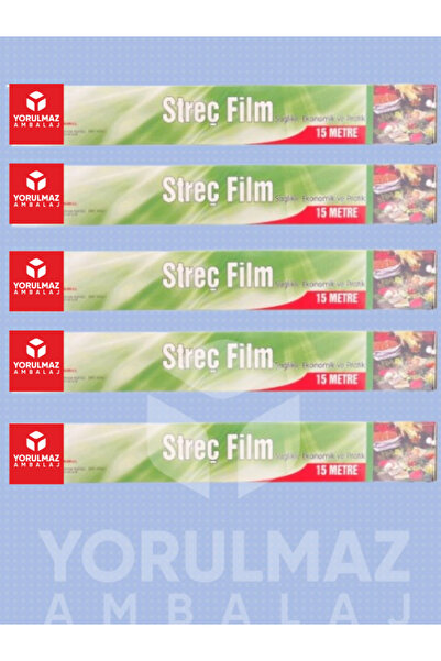 yorulmaz ambalaj 🚀   فيلم تغليف قابل للتمدد بطول 15 متر، عبوة من 5 قطع - مجم...