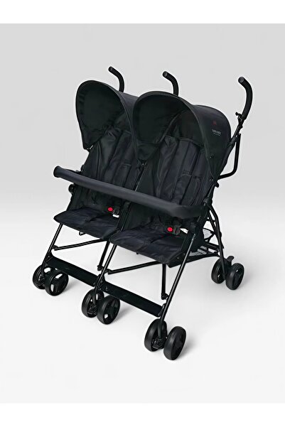 Baby Cara عربة أطفال توأمية جنبًا إلى جنب، مزودة بمظلة مزدوج، خفيف مدمج بسهول...