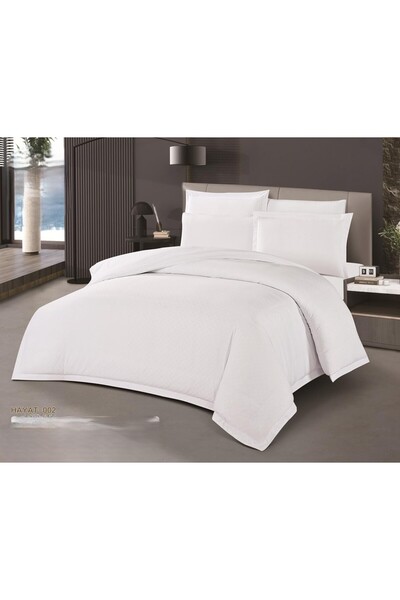 NAJMA Hotel-style double bedsheet set , Jacquard exterior, microfiber interio...