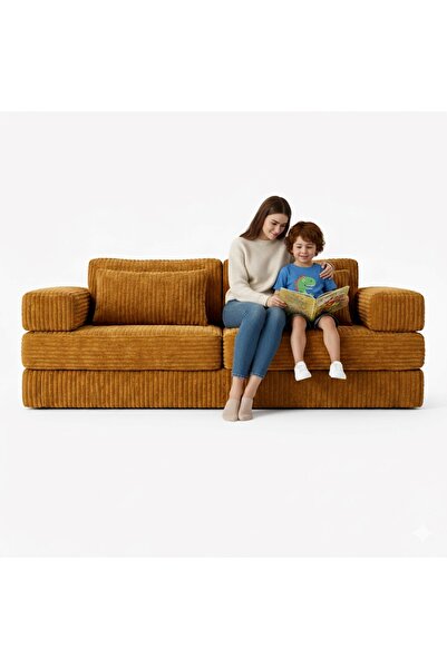Joyfoam Grande Fitilli Kadife Modüler Koltuk – Premium Yıkanabilir Fermuarlı