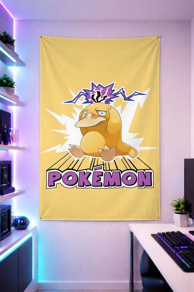 Reyhani Psyduck Wall Cloth Brilliant Quality Fabric Room Decor Tapestry Wall ...