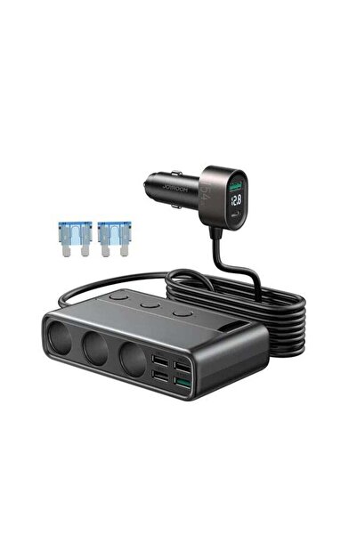 Joyroom محول ولاعة سجائر للسيارة JR-CL06 بقوة 154 واط مزود بثلاثة منافذ + 6 م...