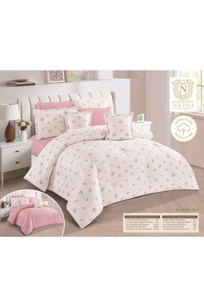 NAJMA Diamond Summer Bedspread Set, Single and a Half Size, 5 Pieces, 100% Co...