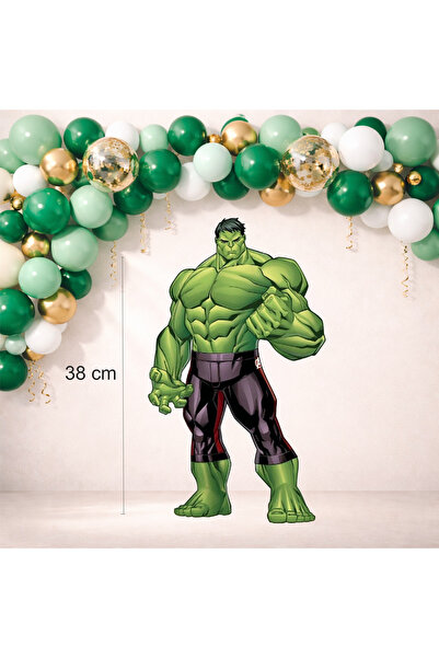 Hulk Avengers Temalı Ayaklı Pano (38 cm) Doğum Günü Süsü 300gr kuşe kağıt