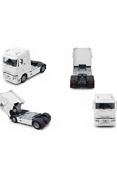 Tıfıl Toys Işıklı Sesli Pilli Metal Çek Bırak Renault Tır - Beyaz