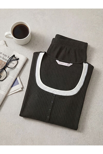 LC Waikiki Esvab • Modern & Distinctive Square Collar Women's Pajama Set