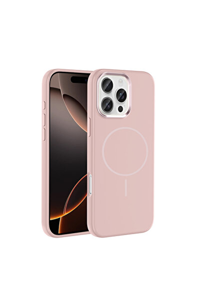 zore iPhone 16 Pro Max Kılıf M-Safe Şarj Özellikli Metal Kamera Çerçeveli Edi...