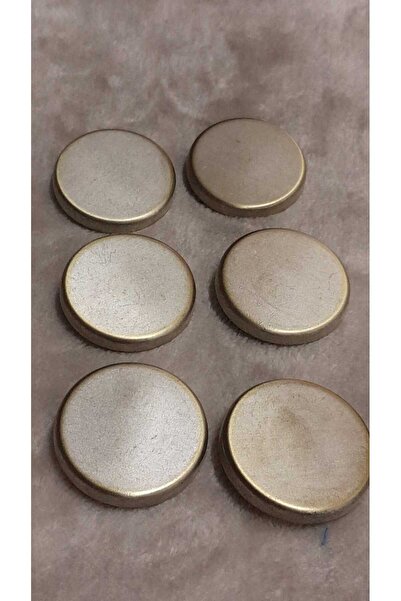 ILCARE زر معدني مطلي بالبرونز العتيق 50 مقاس 34 مم 6 قطع