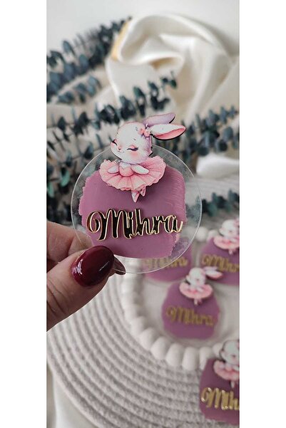 hoby shop Tavşan Figürlü Pleksi Hediyelik Magnet 20 Adet