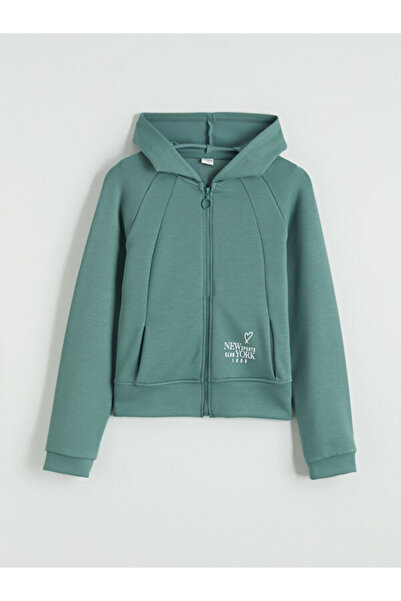 LC Waikiki Hooded Printed Girls' Zipper Sweatshirt from Uzg Store for Style E...