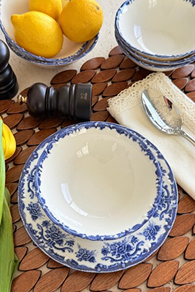 porselenden Antique Deep Azul 6-Person 14 cm Special Design Premium Porcelain...