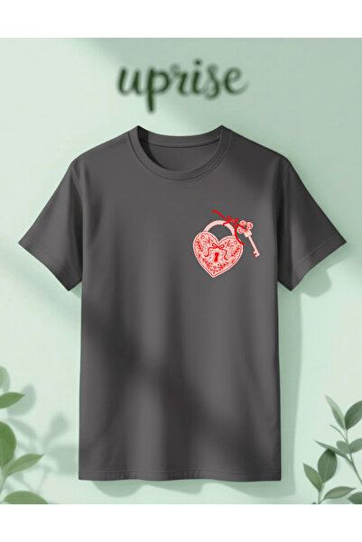 Vordevia Heart Key Printed Cotton Oversize T-Shirt