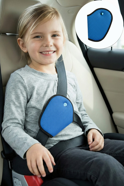 KAŞIKBEY Blue Safety Child Seat Belt Organizer Case Auto Seat Belt Case