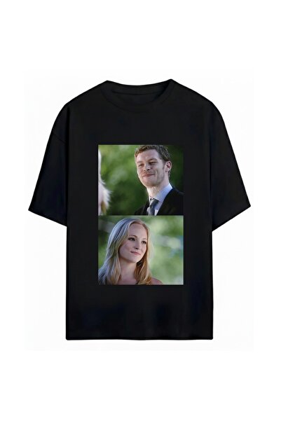 SVART WEAR The Vampire Diaries Baskılı Unisex Oversize %100 Pamuklu T-Shirt