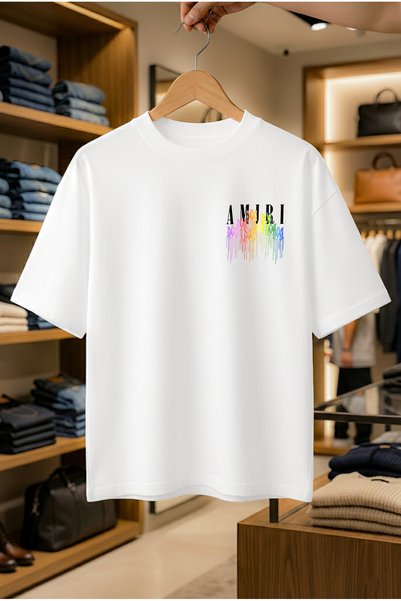 SELF CONTROL Tricou de vară cu mânecă scurtă, din bumbac respirabil, imprimat, cu logo colorat