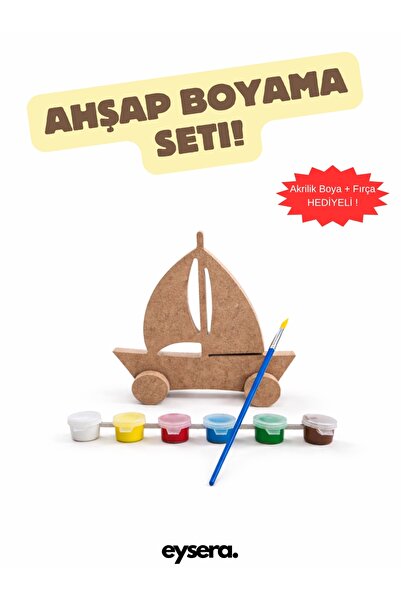 eysera Ahşap Boyama Seti – Çocuk Aktivite & Hobi Oyuncak, Montessori Eğitici Set