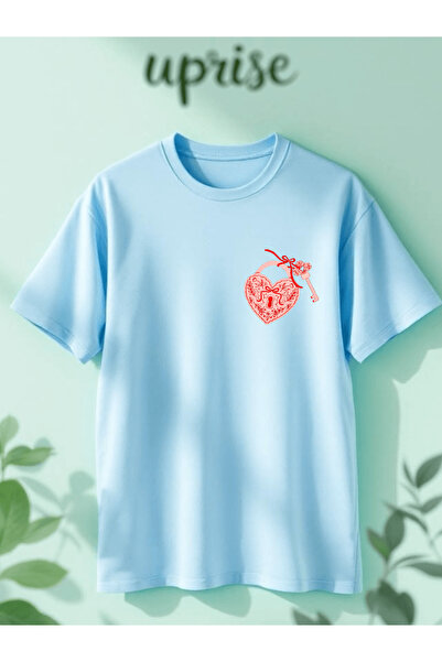 Vordevia Heart Key Printed Cotton Oversize T-Shirt