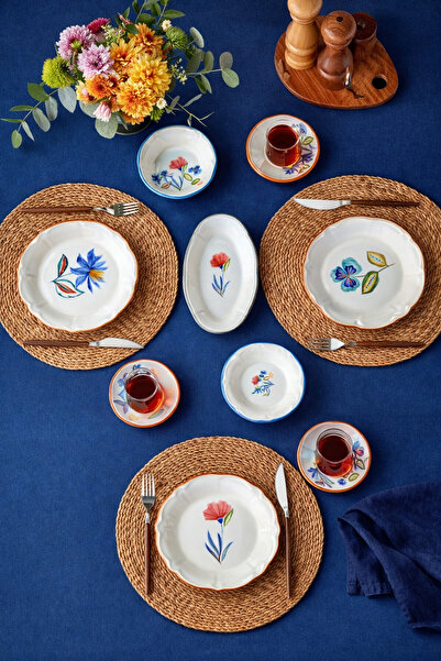 English Home Rosé Flora 26 parça premium kahvaltı takımı