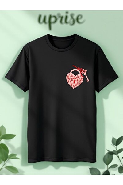 Vordevia Heart Key Printed Cotton Oversize T-Shirt