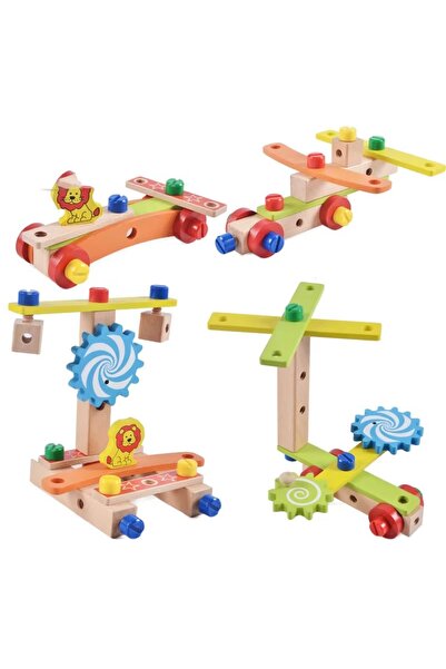 tinymaya Ahşap Montessori Yap-Boz Sandalye Oyuncak , STEAM Eğitici Oyuncak