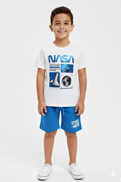 FAMILYMALLSA Boys' summer set with NASA print – comfortable Cotton and a styl...